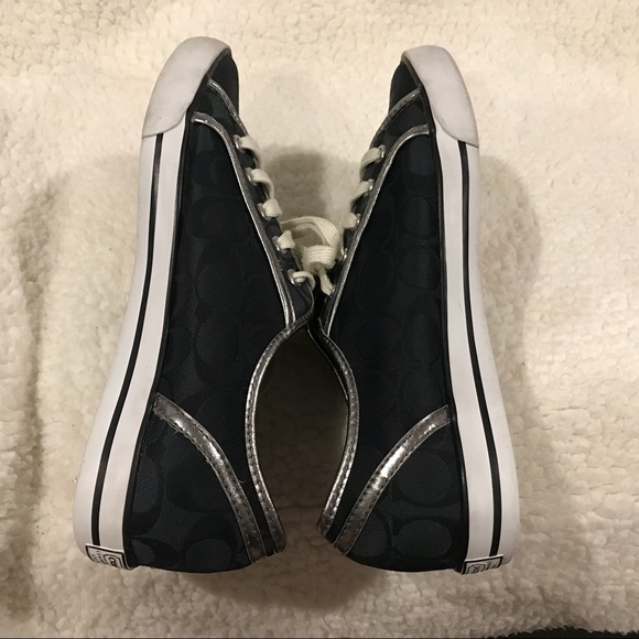 COACH Multi Pattern Black Signature C Sneakers 10B - Picture 2 of 8